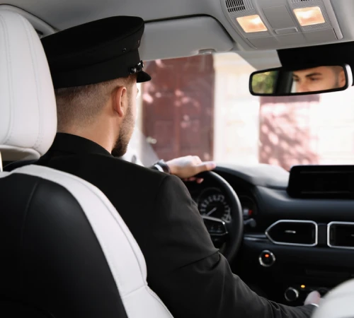About section graphic for Prestige Bay Transport chauffeur service