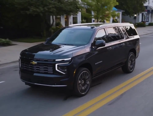 Black Chevy Suburban SUV for private airport and event transportation