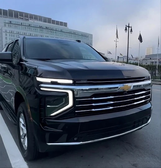 Black Chevy Suburban SUV used for private chauffeur transportation in the Bay Area